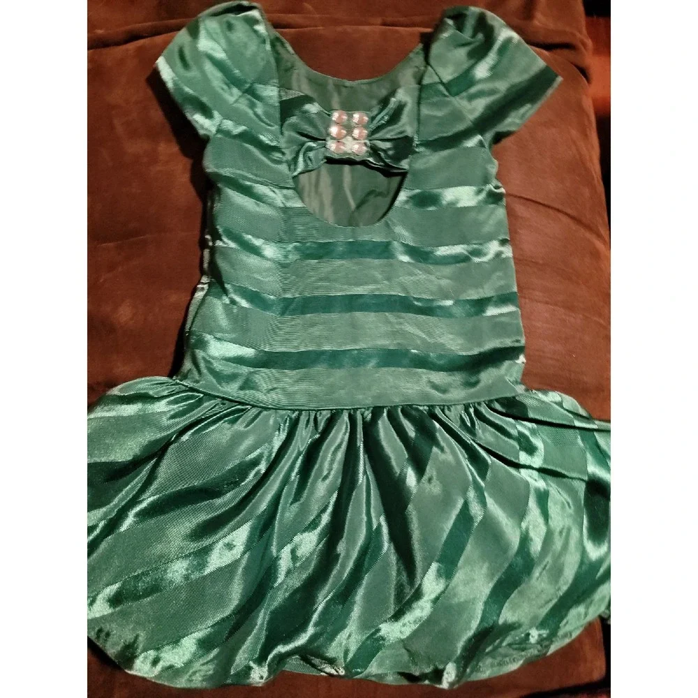 Gymboree‎ fancy dalmatian green Christmas dress size 4